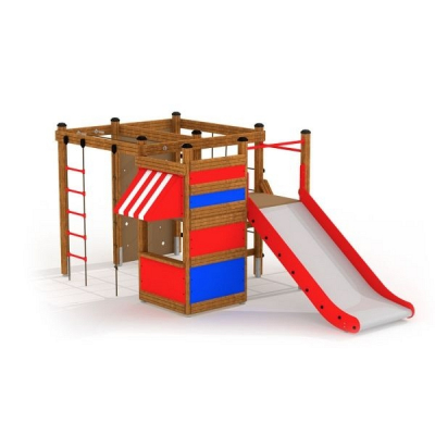 Climbing Kiosk Wide Slide für Spielplatz und Kindergarten