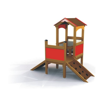 Spielhaus buntes Häuschen für Spielplatz und Kindergarten