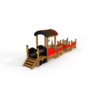 Lokomotive mit Waggon für Spielplatz und Kindergarten