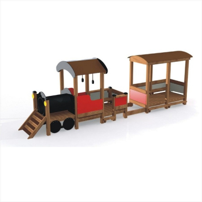 Lokomotive mit Wagon II für Spielplatz und Kindergarten