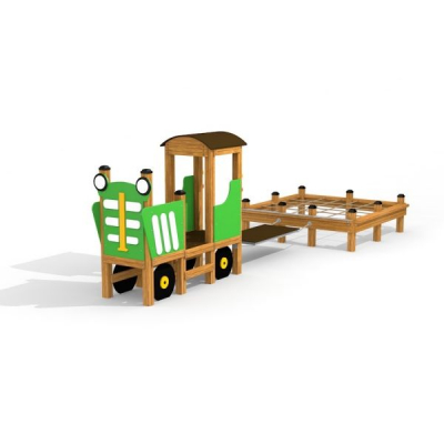 Traktor mit Anhänger für Spielplatz und Kindergarten