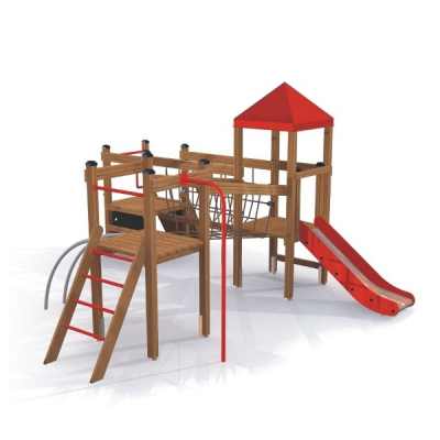 Spielturm Lemur für Spielplatz und Kindergarten