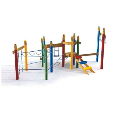 Kletterkombination Buntstifte für Spielplatz und Kindergarten