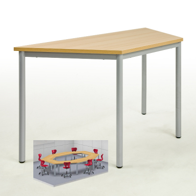 Schultisch, Werkraumtisch, Schülertisch Trapezform, stapelbar, von Sponeta